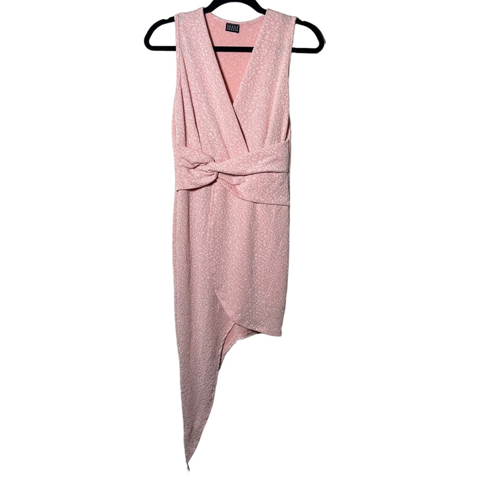 Joyce Leslie Pink Sparkle Dress A symmetrical Flattering Twist at waist …
